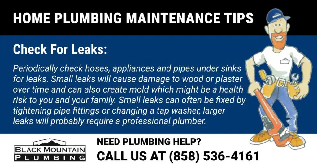 plumbing leaks San Diego CA - Black Mountain Plumbing